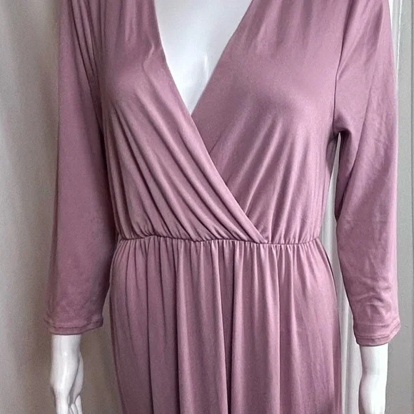 Mother Bee Maternity Mauve Dress Sz large - Picture 5 of 9